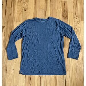 Duckworth Vapor Shirt Mens 2XL Blue Rambouillet Wool Long Sleeve USA
